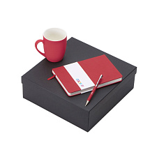 Подарочный набор с блокнотом С3, металлической ручкой и кружкой, красный