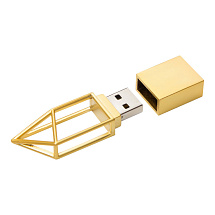 USB-флешка на 16 ГБ,micro USB  золото