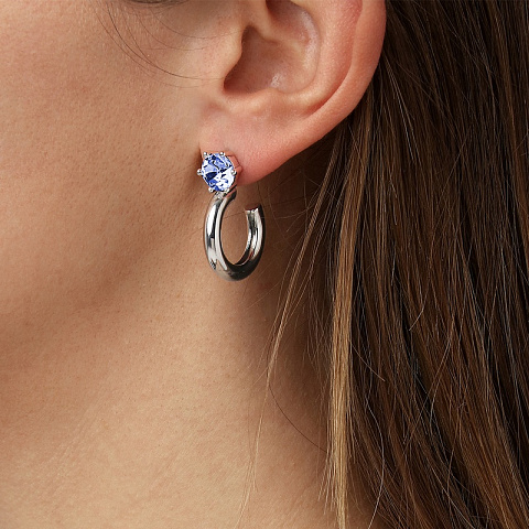 Серьги QUINTE SS LIGHT BLUE - рис 3.