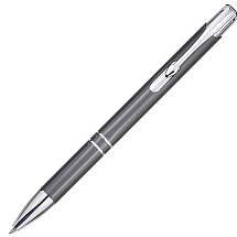 Шариковая ручка Moneta из переработанного алюминия (черные чернила) - Серый