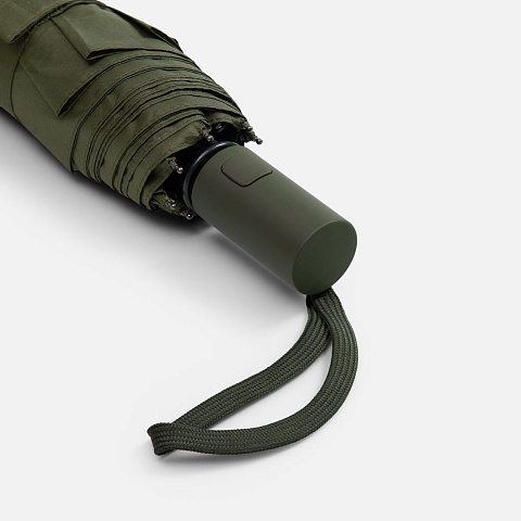 Зонт складной Cloudex, зеленый (хаки) - рис 7.