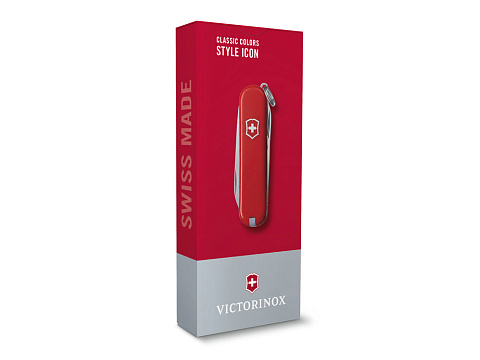 Нож-брелок VICTORINOX Classic "Style Icon", 58 мм, 7 функций, красный - рис 4.