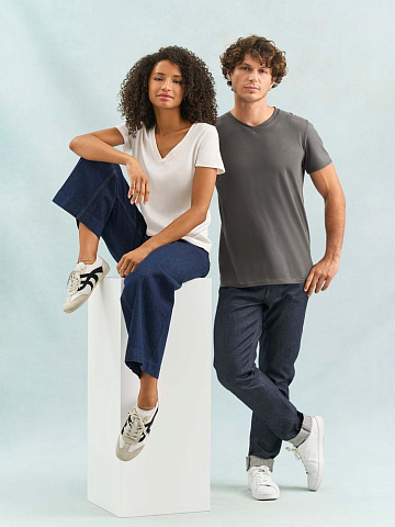 Футболка женская Regent Women с V-образным вырезом, молочно-белая - рис 9.