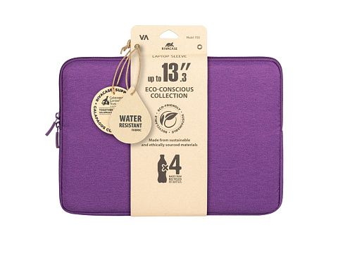 RIVACASE 7703 violet ECO чехол для ноутбука 13.3-14" / 12 - рис 5.