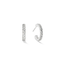 Серьги Hoop Crystal-Silver 15мм Coeur de Lion 0146/23-1817