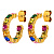 Серьги RAQUEL SG RAINBOW Dyrberg Kern 470116 - миниатюра - рис 4.
