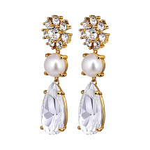 Серьги MISIA SG CRYSTAL/WHITE PEARL Dyrberg Kern 460515