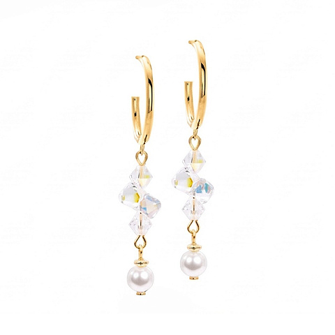 Серьги Hoop White-Gold