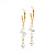 Серьги Hoop White-Gold - миниатюра