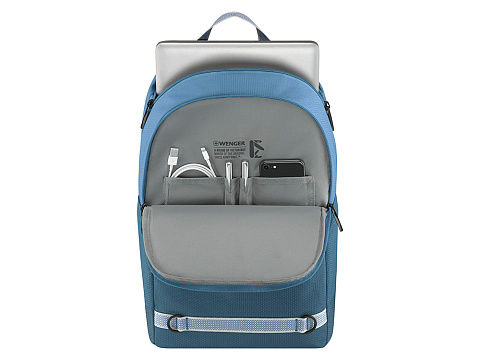 Рюкзак WENGER Tyon 15.6, голубой, переработанный ПЭТ/Полиэстер, 32х18х48 см, 23 л. - рис 4.