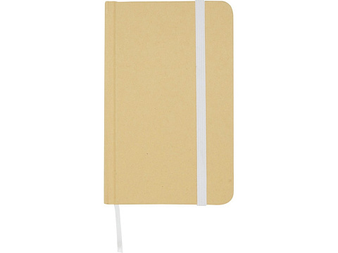 Reed блокнот формата А6 из переработанного материала в твердой обложке с простыми страницами - Белый - рис 2.