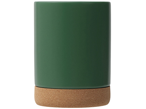 Кружка 450 мл с пробковым дном Корк & Бон, глубокий зеленый - рис 4.