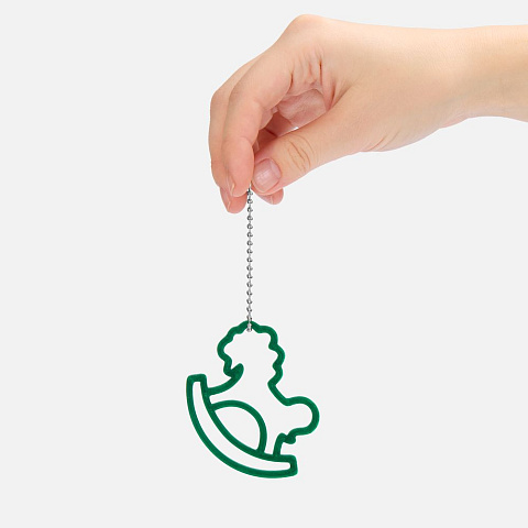 Подвеска «Лошадка-качалка», 3D-печать, зеленая - рис 3.