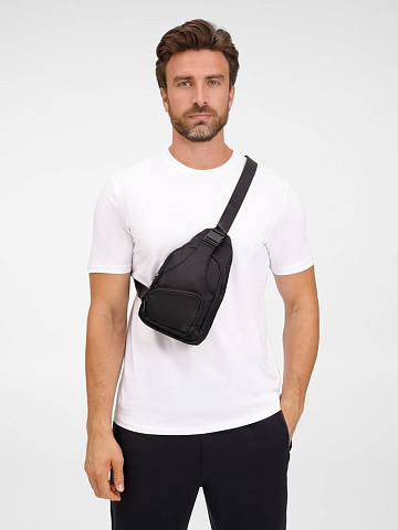 Спортивный кросс-боди рюкзак Bagventure, черный - рис 7.