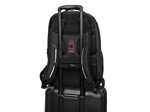 Рюкзак WENGER Cosmic 17, чёрный, переработанный ПЭТ/ПВХ/полиэстер, 34 x 23 x 49 см, 30 л - рис 7.