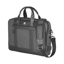 Портфель VICTORINOX Architecture Urban2 15" Briefcase 15'', серый, полиэстер/кожа, 42x13x31 см, 16 л