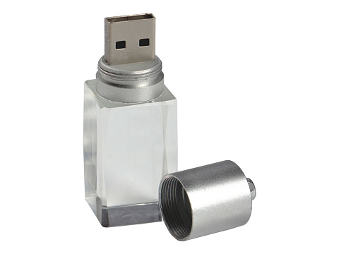 USB-флешка на 16 ГБ,micro USB  серебро - рис 2.