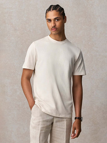 Футболка унисекс Lyam, молочно-белая - рис 6.