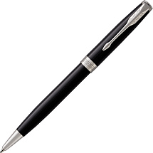 Ручка шариковая «Parker Sonnet Core Black Lacquer CT», черный/серебристый