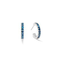 Серьги Hoop Blue-Silver 15мм Coeur de Lion 0146/23-0717