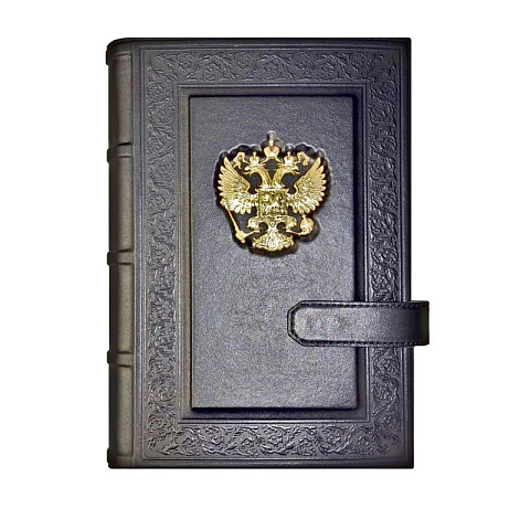 Ежедневник А5 «Имперский вензель», черный