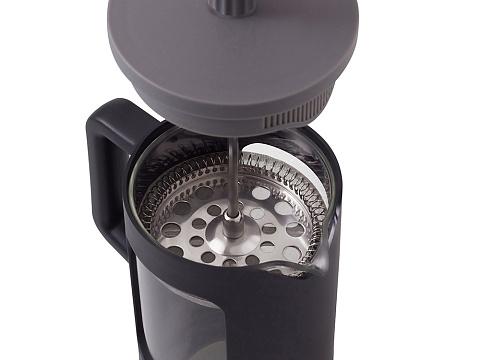 Френч-пресс Double Tone, черный-серый - рис 7.