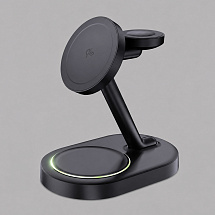 Беспроводная зарядная станция 3 в 1 MagSafe QI2 NEO Galaxy, черная, Deppa