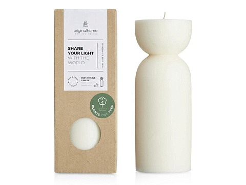 Originalhome органическая свеча - средняя - Белый