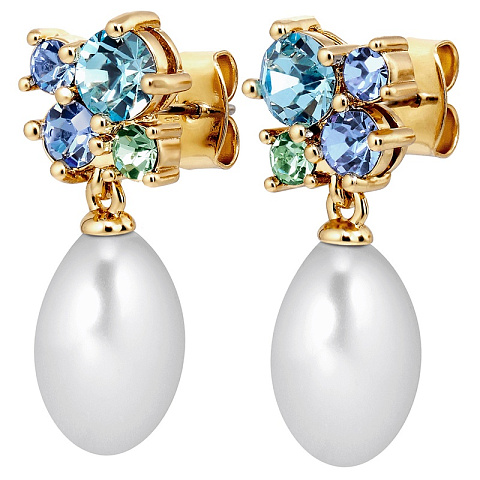 Серьги PETUN SG AQUA / WHITE PEARL - рис 4.
