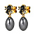 Серьги PETUN SG BLACK - GREY PEARL - миниатюра