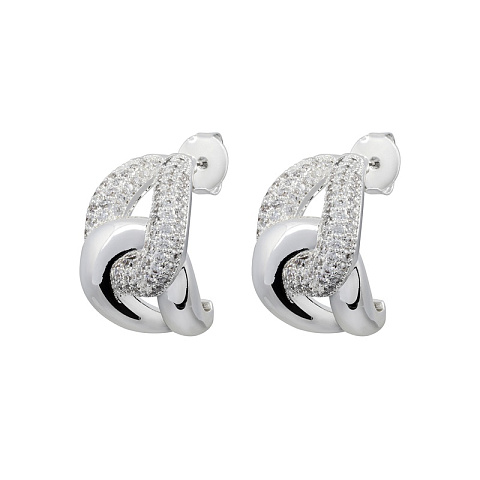 Серьги the weave silver Mason ABE28377-02 S