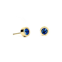 Пусеты Blue Topaz 6х3 Fiore Luna SWE126 BT G