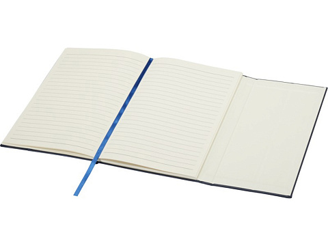 Блокнот Alejandra формата А5 с твердой обложкой из переработанной кожи - Синий - рис 5.