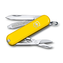 Нож-брелок VICTORINOX Classic SD Colors "Sunny Side", 58 мм, 7 функций, жёлтый