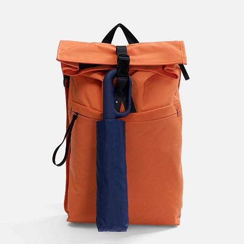 Зонт складной Skymate с УФ-защитой и ручкой-карабином, темно-синий - рис 10.