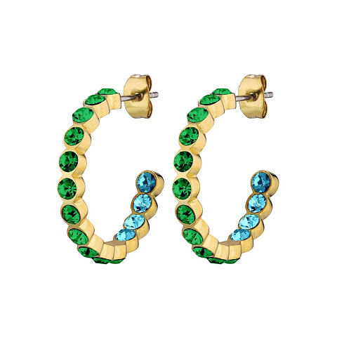 Серьги HOLLY SG GREEN Dyrberg Kern 390107