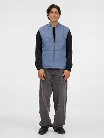 Жилет унисекс Warmbridge, синий (джинс) - рис 11.