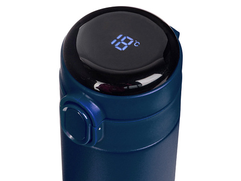 Вакуумная термокружка Waterline с медной изоляцией Bravo, 400 мл, тубус, темно-синий - рис 4.