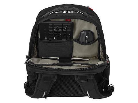 Рюкзак WENGER Cosmic 17, чёрный, переработанный ПЭТ/ПВХ/полиэстер, 34 x 23 x 49 см, 30 л - рис 6.