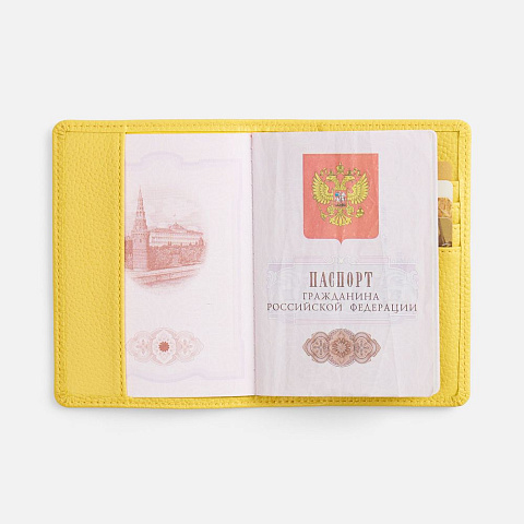 Обложка для паспорта Unison, желтая - рис 7.