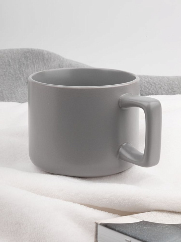 Чашка Jumbo в коробке матовая, светло-серая - рис 6.