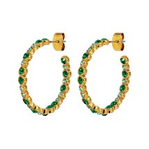 Серьги NANDITA SG EMERALD GREEN Dyrberg Kern 470141