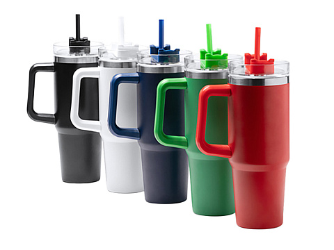 Термокружка Крэнстон с двойными стенками из переработанной нержавеющей стали, белый - рис 2.