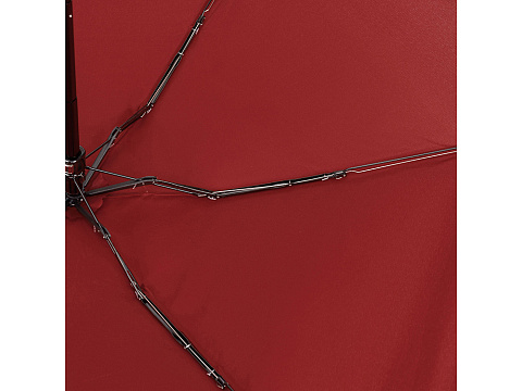 Зонт складной женский TORBER, механика, 5 сложений, красный, каркас алюминий, эпонж, пластиковая ручка, диаметр 91 см - рис 5.