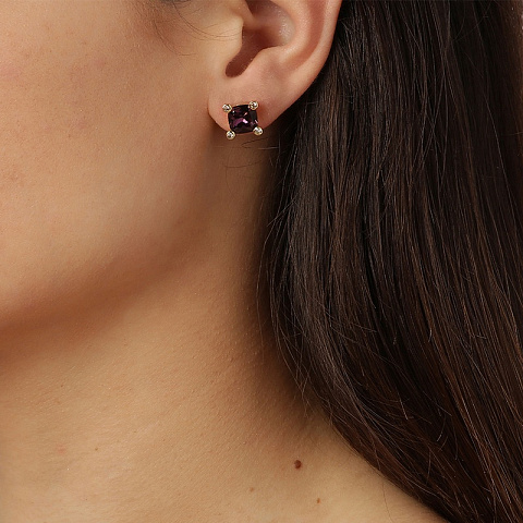 Серьги CLARA SG PURPLE Dyrberg Kern 390044 - рис 2.