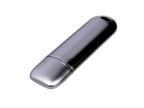 Металлическая флешка со сканером отпечатков пальцев в подарочной упаковке на 128 Гб, серебристый - рис 3.