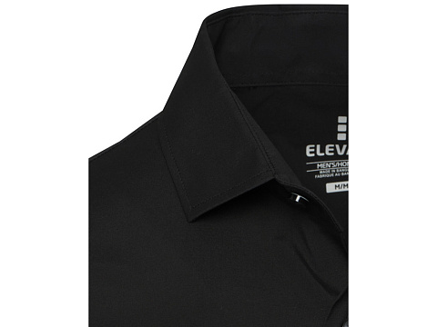 Carnelian мужская рубашка из поплина - сплошной черный - рис 4.