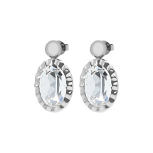 Серьги TIVOLA UNICA big (S/P) Crystal 2,65cm Qudo 332000