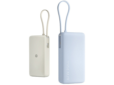 Внешний аккумулятор со встроенным кабелем Xiaomi 67W Power Bank 20000 (Integrated Cable) Ice Blue - рис 8.