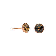 Пусеты Smoked Quartz Fiore Luna SWE298 SQ RG
